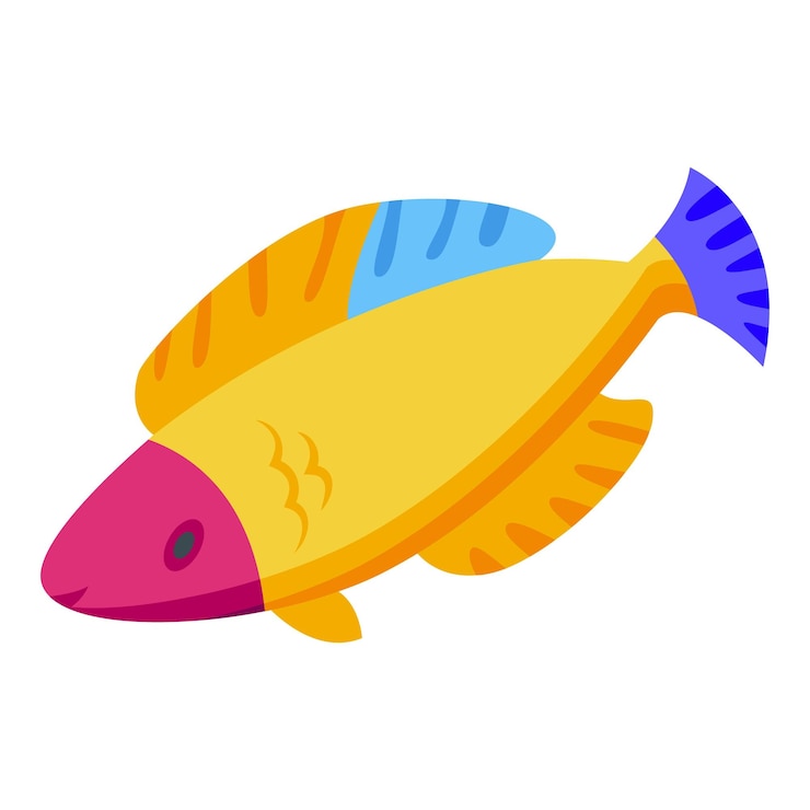 Vector 青い水の中で泳ぐカラフルな熱帯魚