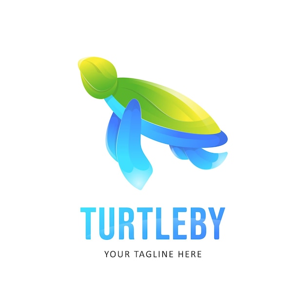 Colorful Turtle Logo Illustration