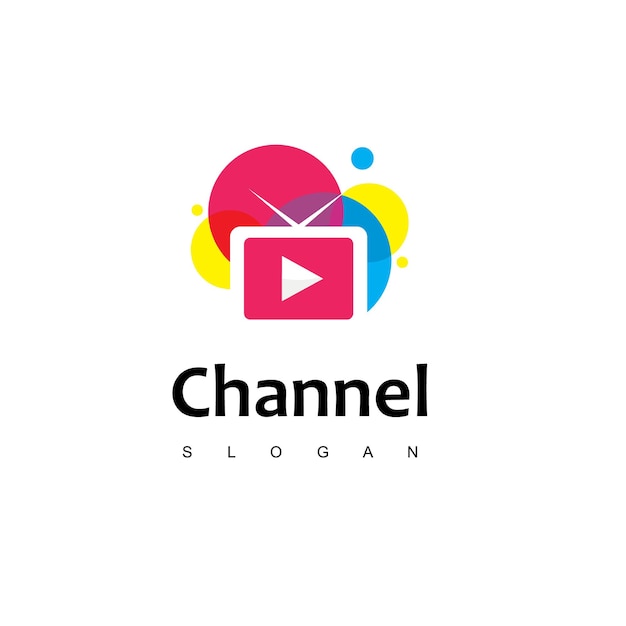 Colorful tv logo design inspiration