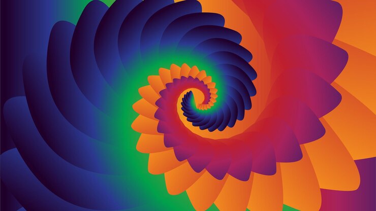 Vector colorful twirl background