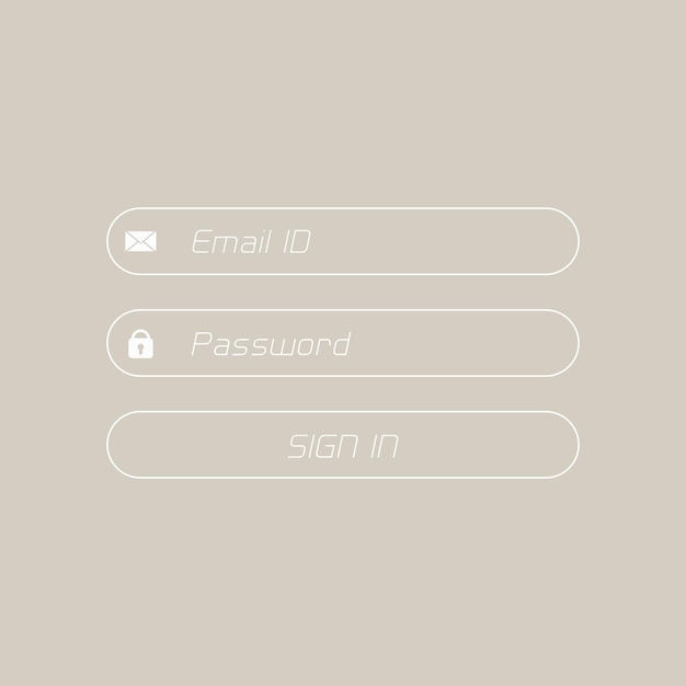 Colorful ui template design for login form