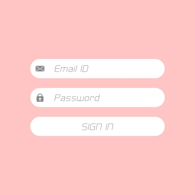 Colorful ui template design for login form