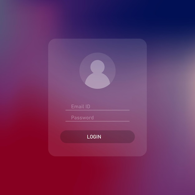 Colorful ui template design for login form