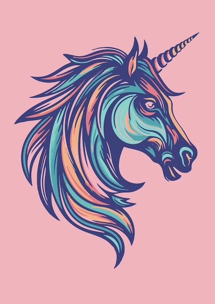Colorful Unicorn Vector Design
