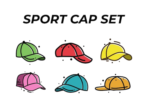 Colorful variation of sport cap design