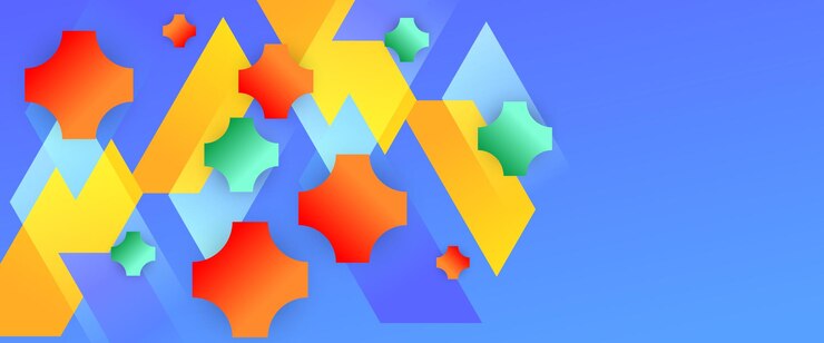 Vector colorful vector abstract banner with simple geometric shapes for cover design book design poster cd cover flyer website backgrounds or advertising
