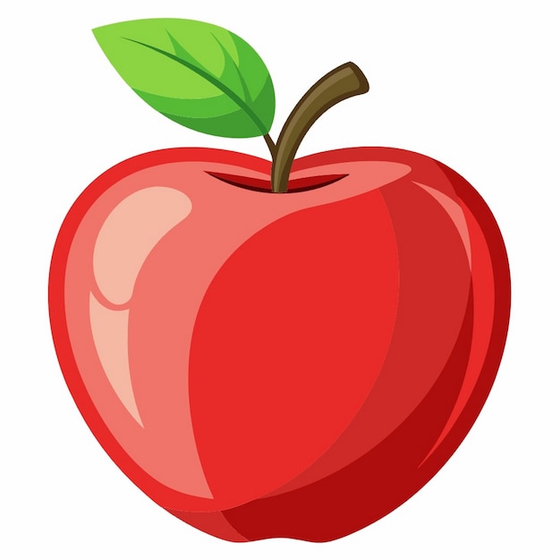 Vector colorful vector art of red apple