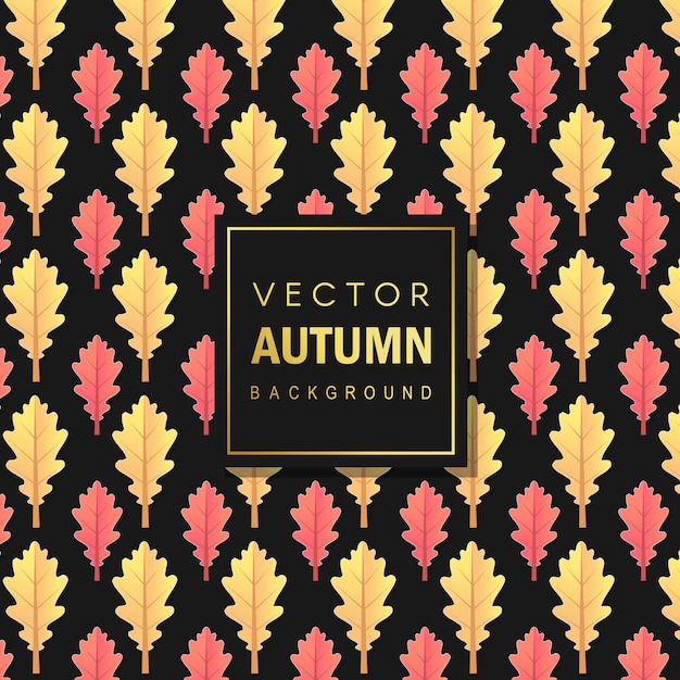 Colorful Vector Autum Leaves Background