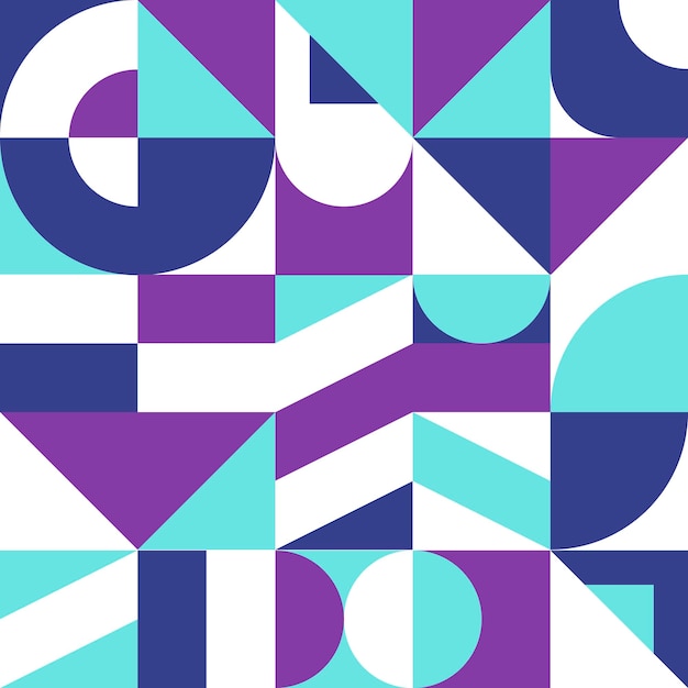 Colorful vector background in bauhaus style