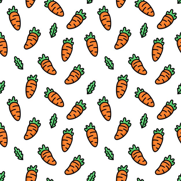 COLORFUL VECTOR CARROT PATTERN DESIGN