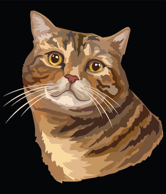 Colorful vector cat 1