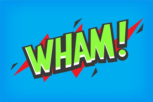 Vector colorful vector comic speech bubble with sound wham