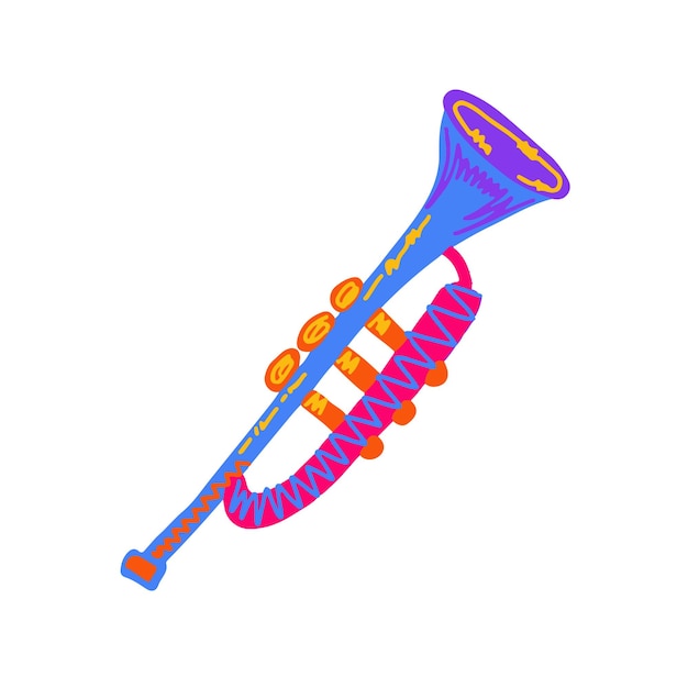 Colorful Vector Design of Trumpet