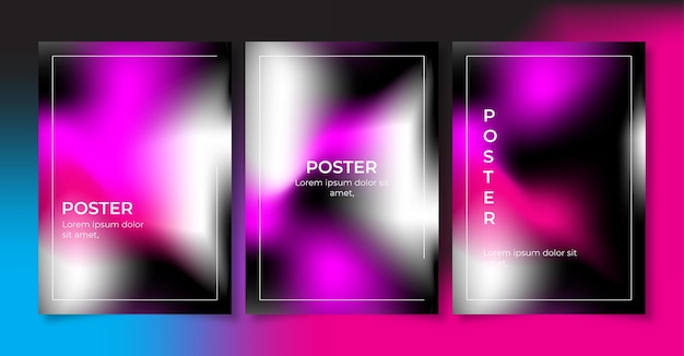 colorful vector gradient poster collection for events