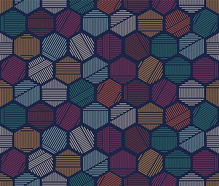 Vector colorful vector hexagon pattern background