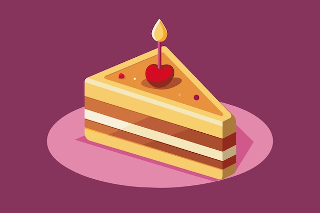 Colorful vector illustration of a delicious dish cake vector in blank background