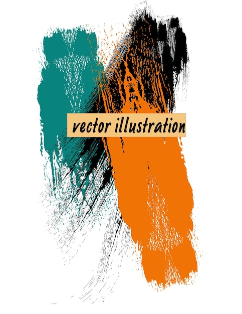Vector colorful vector watercolor brush strokes collection, rainbow watercolor brush smears,brush strokes.