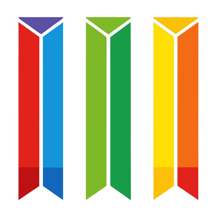 Vector colorful vertical banner set vector design with a white background