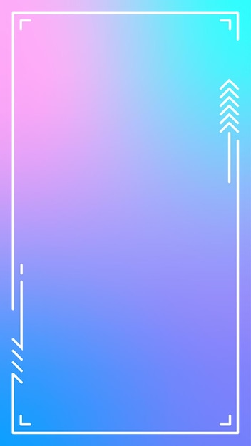 Vettore sfondo colorato con gradiente verticale illustrazione vettoriale del frame dei social media