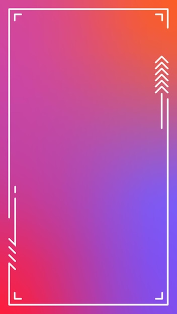 Vector colorful vertical gradient background social media frame vector illustration