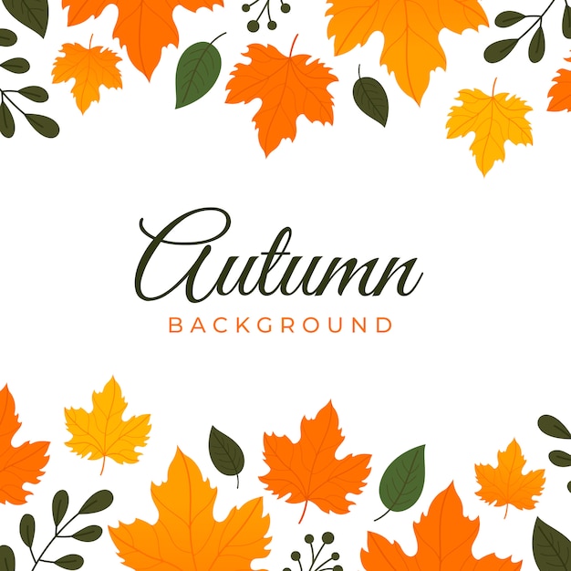 Vector colorful and vibrant autumn background