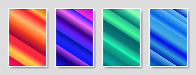 Colorful vibrant diagonal gradient screen background template copy space