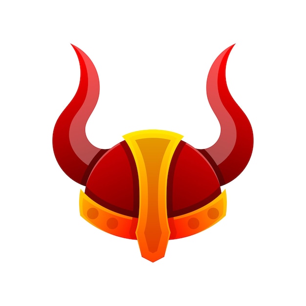 Colorful viking helmet logo design