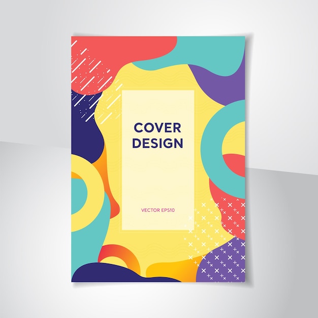 Colorful vivid abstract creative design cover background