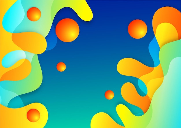 Colorful vivid vibrant gradient abstract background with geometric shapes