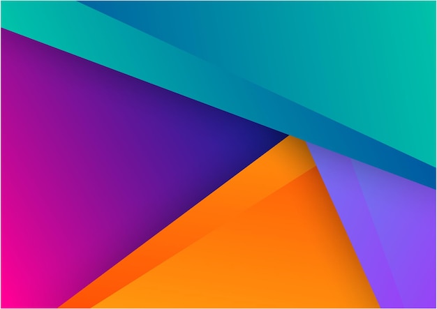 Colorful vivid vibrant gradient abstract background with geometric shapes