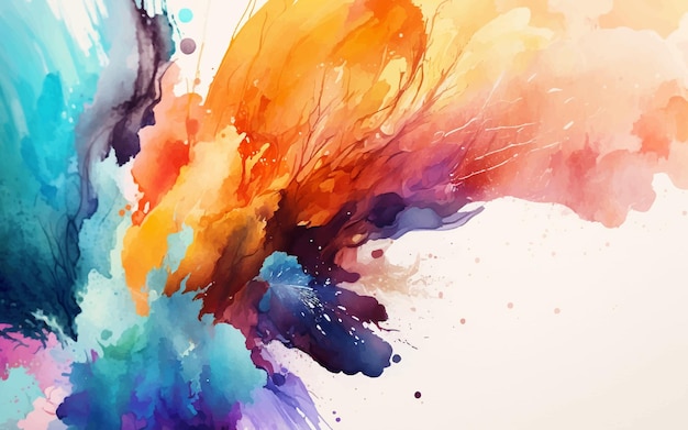 Vector colorful watercolor abstract wallpaper