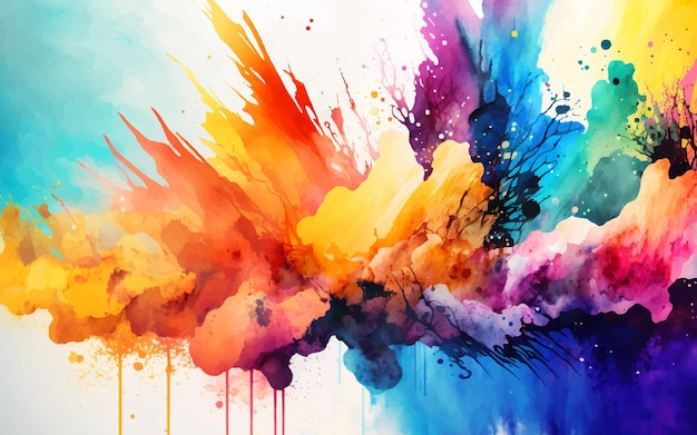 Colorful watercolor abstract wallpaper