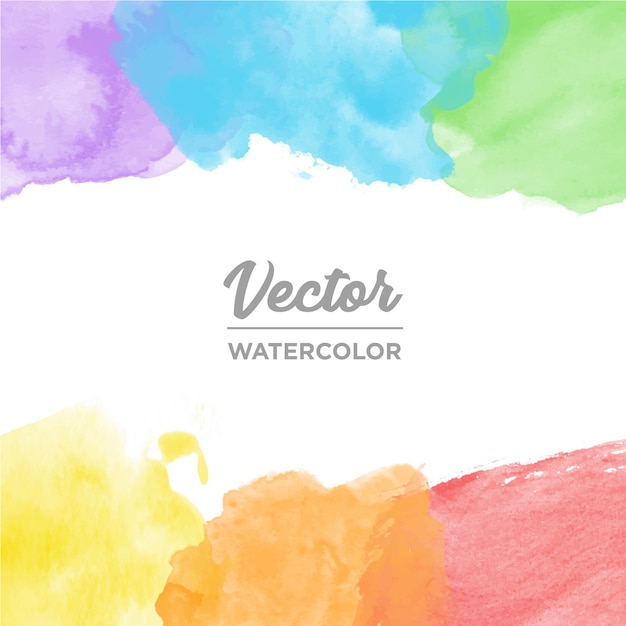 Colorful watercolor background frame