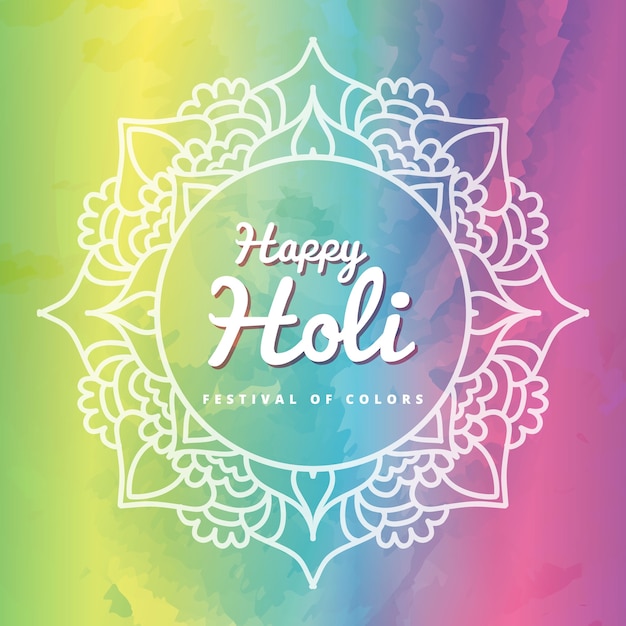 Colorful watercolor background for holi festival