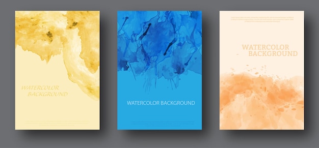 Colorful watercolor background A set of layouts for covers posters flyers posters and creative creative design