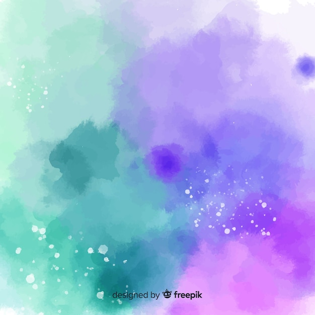 Vector colorful watercolor background with stains