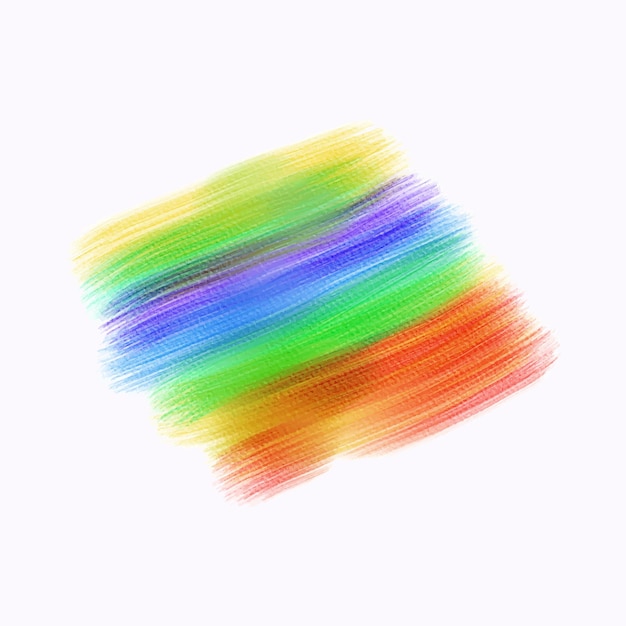 Colorful watercolor brush stroke