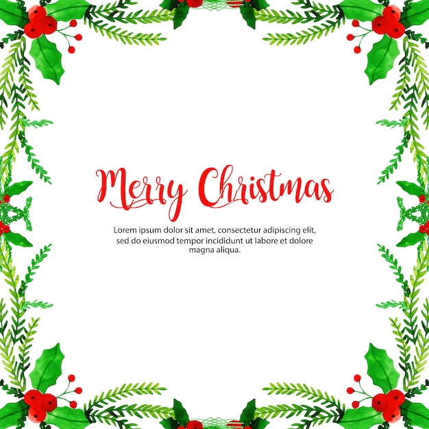 Vector colorful watercolor christmas background