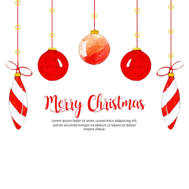 Colorful Watercolor Christmas Background
