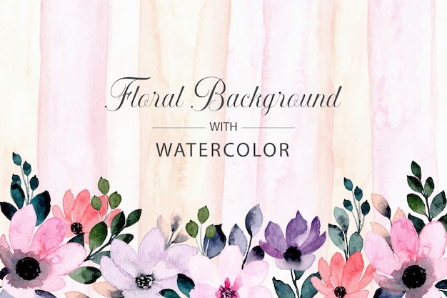 Colorful watercolor floral background