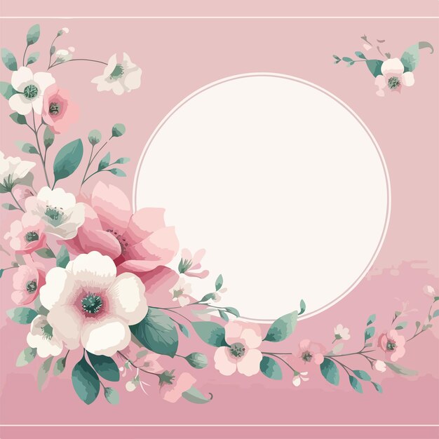 Colorful watercolor flower background vector illustration floral design