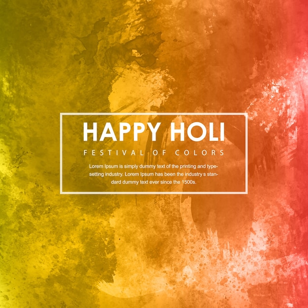 Colorful Watercolor Holi Background