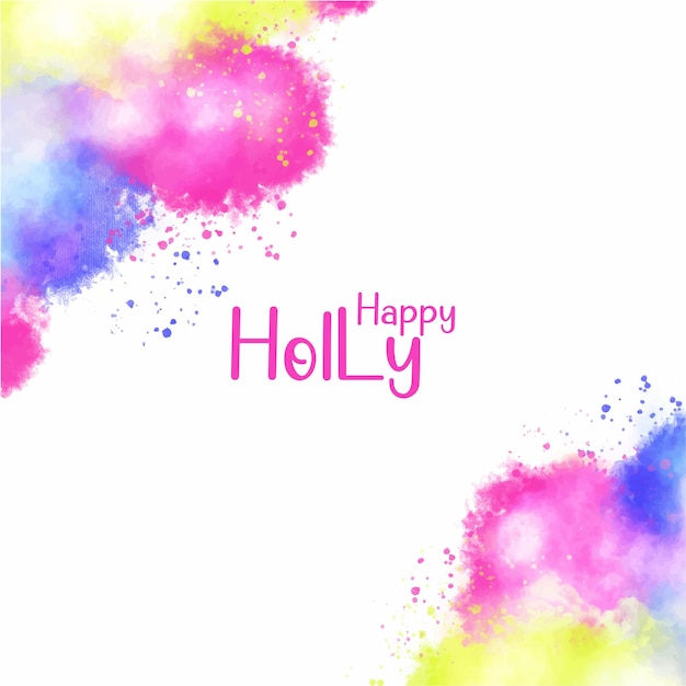 Vector colorful watercolor for holi festival