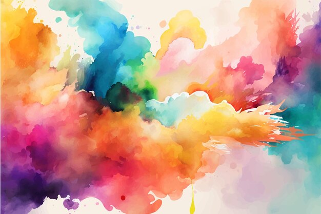 Vector a colorful watercolor painting of a colorful watercolor painting