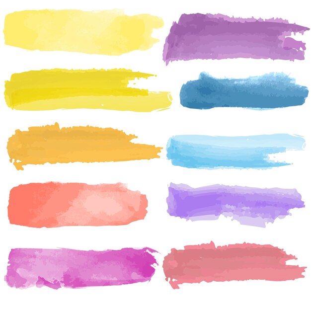 colorful watercolor patch background vector