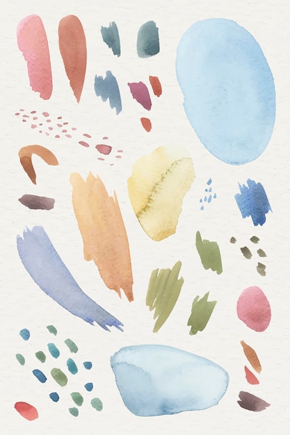 colorful watercolor patterned background template vector