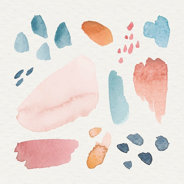 Colorful watercolor patterned background template vector