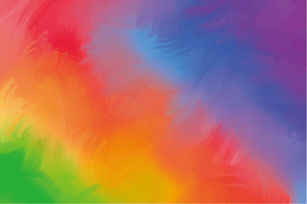 Vector colorful watercolor rainbow background