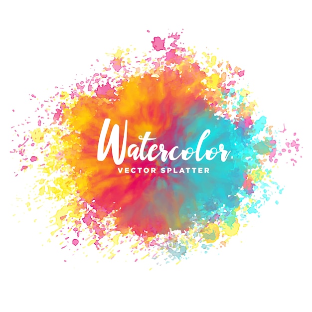 Colorful watercolor splash background