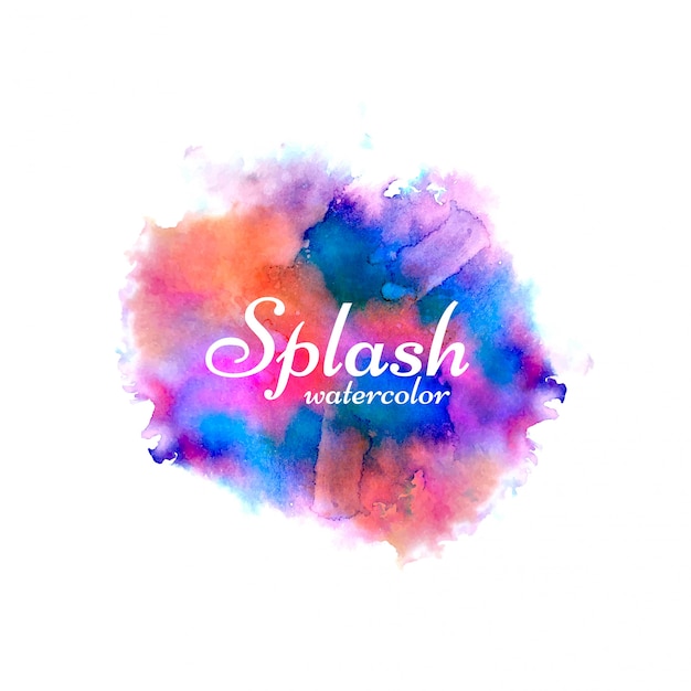 Vector colorful watercolor splash  vector